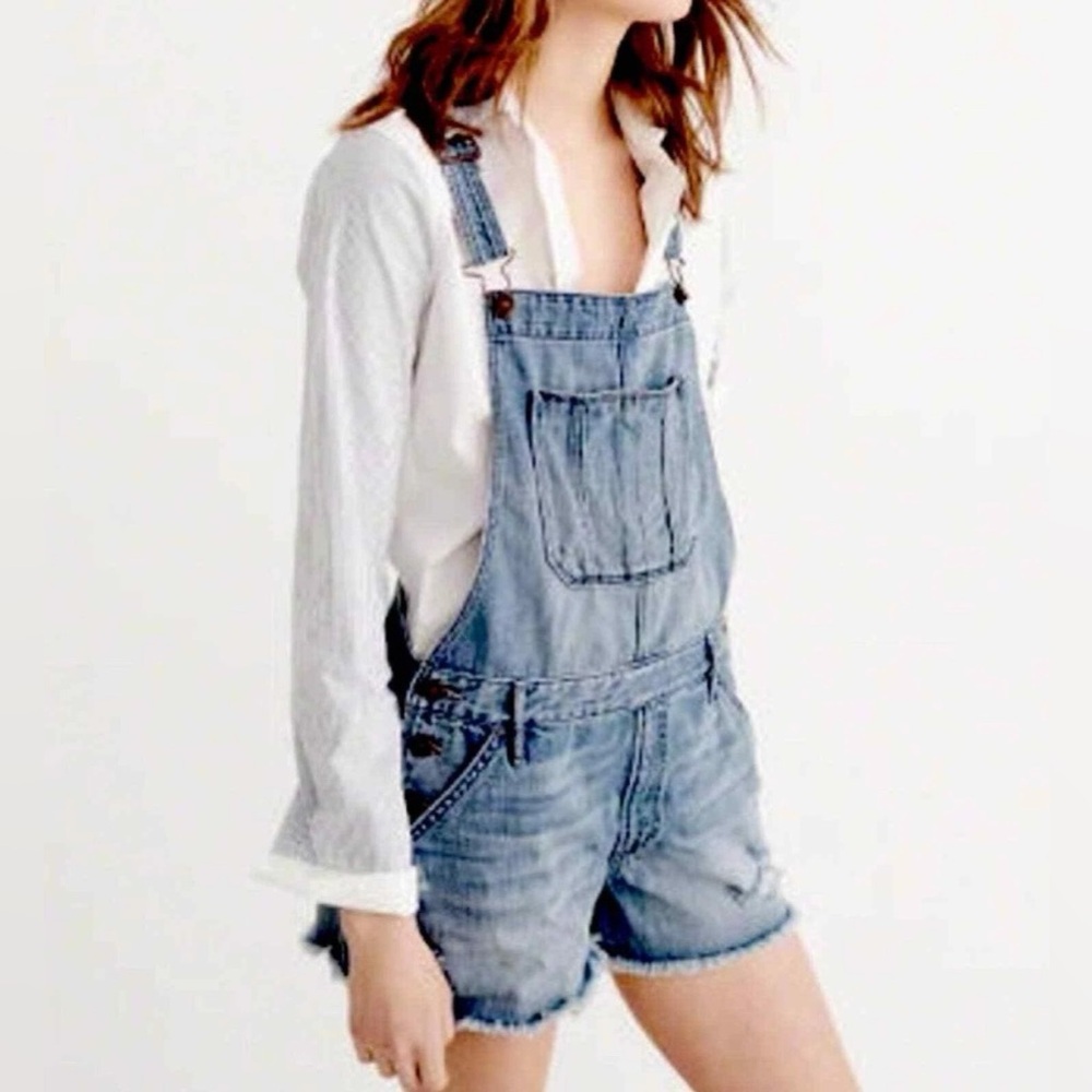 Abercrombie & Fitch Light Blue Women's Denim Overalls